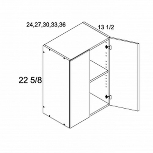 U.S. Cabinet Depot - Torino Dark Wood - 22 5/8" H Two Door Wall Cabinets - TDW-W3623