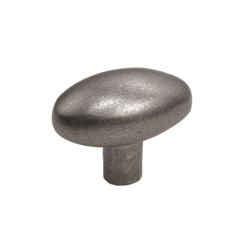 Hardware International - Brass Oblong Knob - 1-3/8" - 09-501-SN-BRASS