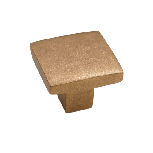 Hardware International - Brass Flat Square Knob - 1-1/4" - 05-502-SB-BRASS