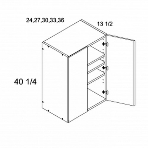 U.S. Cabinet Depot - Torino Dark Wood - 40 1/4" H Two Door Wall Cabinets - TDW-W2740