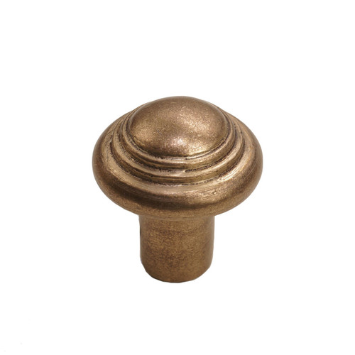 Hardware International - Brass Button Round Knob - 1-1/2" - 08-603-SB-BRASS
