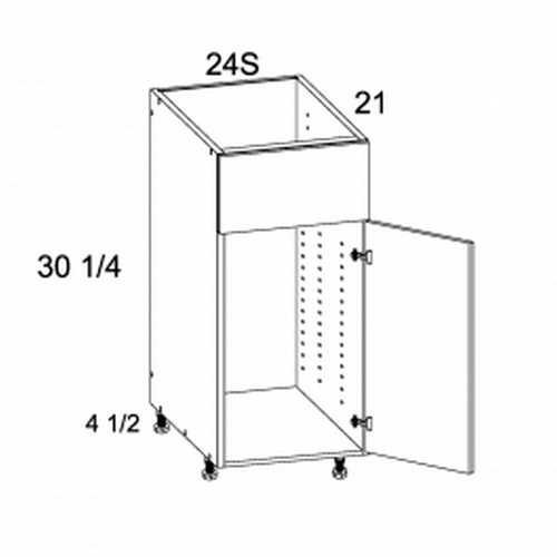 U.S. Cabinet Depot - Torino Dark Wood - Vanity Sink Base False Front Single Door Cabinets - TDW-VSB24S