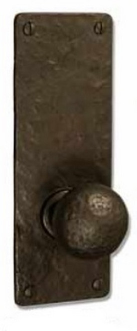 Coastal Bronze - Platinum Finish - Square Plate 8" Dummy Set Lever Knob - 110-00-DUM-P