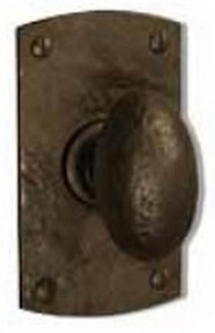 Coastal Bronze - Platinum Finish - Arch Plate 5" Privacy Lever Knob - 200-00-PIN-P