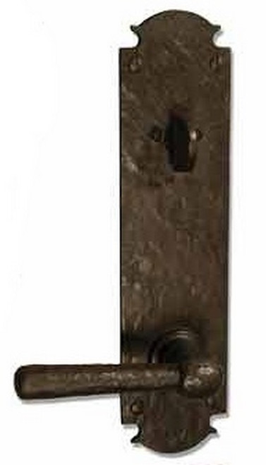 Coastal Bronze - Champagne Finish - Arch Plate 11" Privacy Lever Knob - 220-00-PRI-C