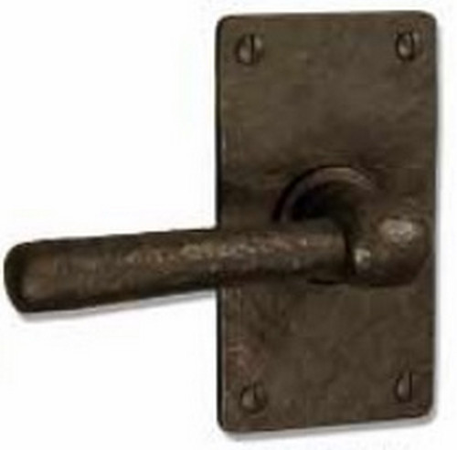 Coastal Bronze - Midnight Finish - Square Plate 5" Dummy Set Lever Knob - 100-00-DUM-M