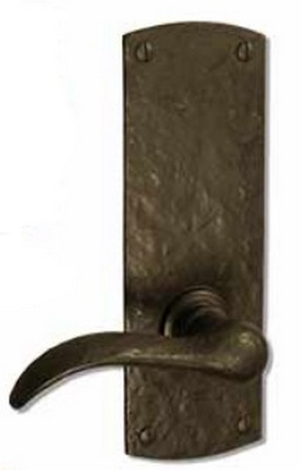 Coastal Bronze - Midnight Finish - Arch Plate 8" Passage Lever Knob - 210-00-PAS-M