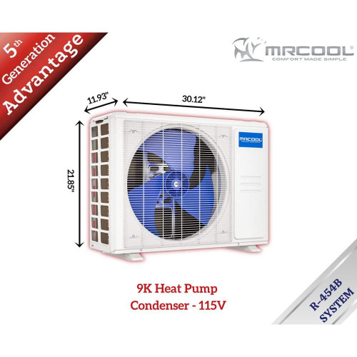 MRCOOL Advantage 5th Gen 9,000 BTU 0.75-Ton 1-Zone 21.5 SEER2 Ductless Mini-Split Complete System with 16 ft. Line-115V-R454B