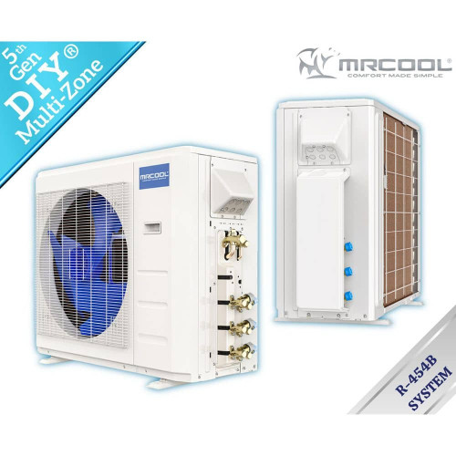 MRCOOL DIY 5th Gen 18,000 BTU 1.5 Ton 2 Zone 23.9 SEER2 Ductless Mini Split AC and Heat Pump with 9K, 9K and 25,35ft Lines