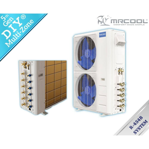 MRCOOL DIY 5th Gen 48,000 BTU 4 Ton 2 Zone 21.8 SEER2 Ductless Mini Split AC and Heat Pump with 24K, 24K and 25, 25 ft. Lines
