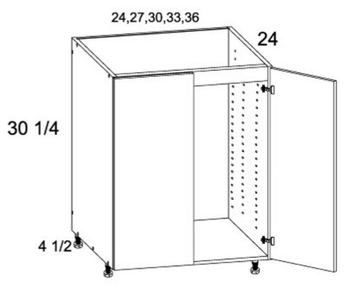 U.S. Cabinet Depot - Verona Pure Blanc - Full Height Two Door Sink Base Cabinets - VPB-SB30FH