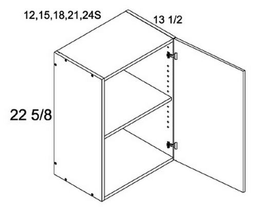 U.S. Cabinet Depot - Verona Pure Blanc - 22 5/8" H One Door Wall Cabinets - VPB-W1223