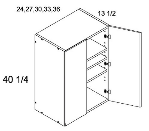U.S. Cabinet Depot - Verona Pure Blanc - 40 1/4" H Two Door Wall Cabinets - VPB-W2440