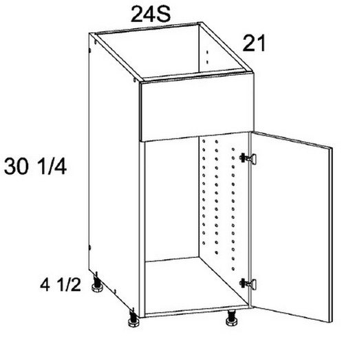 U.S. Cabinet Depot - Verona Storm Grey - Vanity Sink Base False Front Single Door Cabinets - VSG-VSB24S