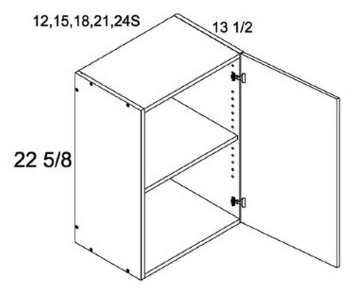 U.S. Cabinet Depot - Verona Midnight Navy - 22 5/8" H One Door Wall Cabinets - VMN-W1523