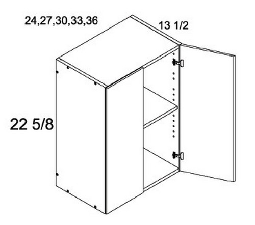 U.S. Cabinet Depot - Verona Midnight Navy - 22 5/8" H Two Door Wall Cabinets - VMN-W2723