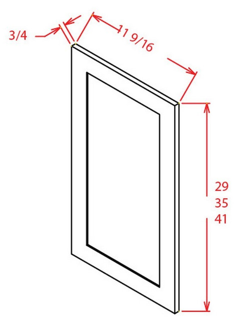 U.S. Cabinet Depot - Shaker Cinder - Panels - SC-WDEP1218