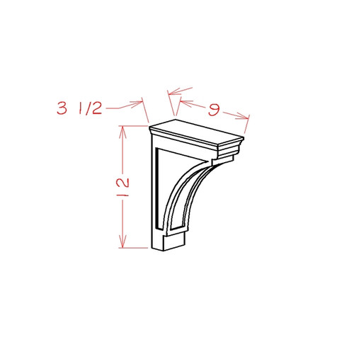 U.S. Cabinet Depot - Shaker Cinder - Corbels - SC-MCB