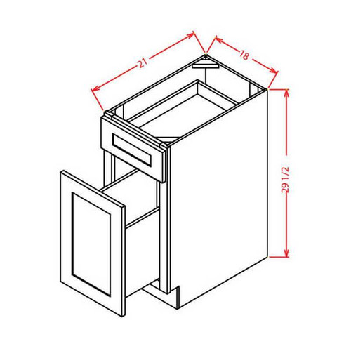 U.S. Cabinet Depot - Casselberry Saddle - Drawer File Base Cabinet - CS-DFB18