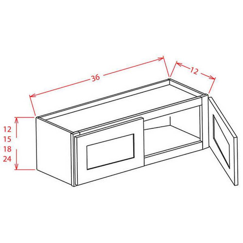 U.S. Cabinet Depot - Casselberry Saddle - 36" Bridge Cabinets - CS-W3618