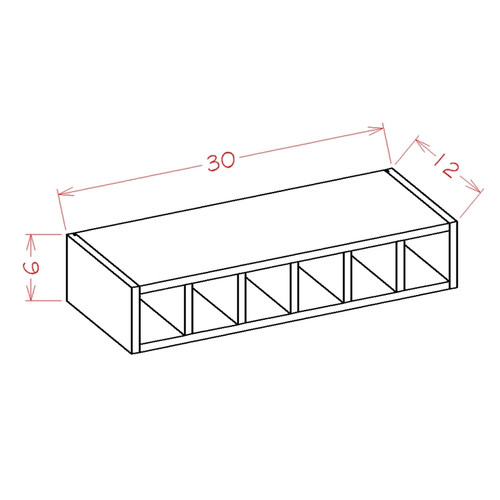 U.S. Cabinet Depot - Casselberry Saddle - Wall Accessory Cabinets-Wine Cube - CS-WWC630