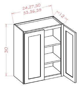 U.S. Cabinet Depot - Casselberry Antique White - 30" High Wall Cabinets-Double Door - CW-W3030