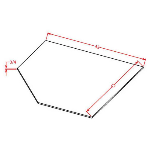 U.S. Cabinet Depot - Torrance White - Sink Bases-Diagonal Sink Floor - TW-SBF4242