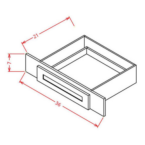 U.S. Cabinet Depot - Torrance White - Vanity Knee Drawer - TW-VKD36