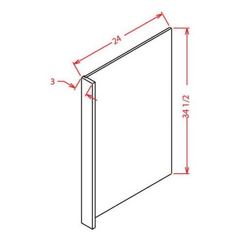 U.S. Cabinet Depot - Shaker Grey - Panels - SG-DWR3