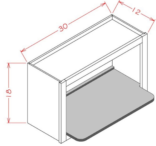 U.S. Cabinet Depot - Shaker White - Wall Microwave Shelf Kit - White-WMSSHELF