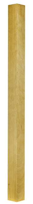 Ascension Stair Parts - 3" S4S Square Edge Newel Blank 54" - Euro Beech - 30054
