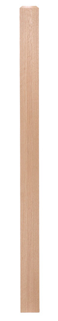 Ascension Stair Parts - 3" Chamfered Top S4S Square Edged Newel Blank - Red Oak - 300CT48