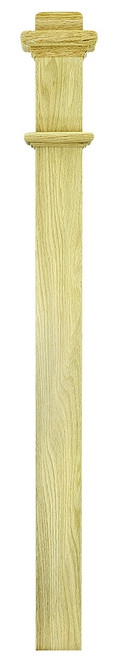 Ascension Stair Parts - Box Newel 3-1/2" Plain & "A" Cap Loose - Poplar - 963