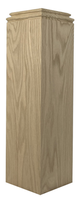 Ascension Stair Parts - Newel Pedestal Box 6-1/4"x21" (Fits 4-3/4" Sq) - Red Oak - 999
