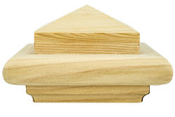 Ascension Stair Parts -  'B' Style Pyramid Cap For 3" - Cherry - B300