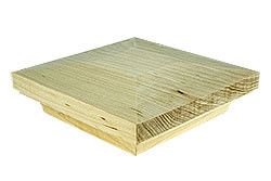 Ascension Stair Parts -  Peaked Post Cap W/ Cove For 3" Square - Maple - 930