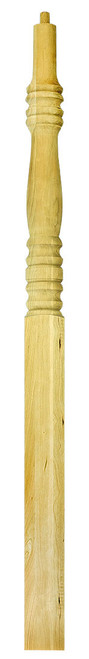Ascension Stair Parts - 3"x48" Pin Top Square Base Newel - Euro Beech - 3500PT48