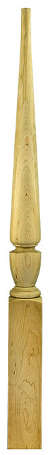 Ascension Stair Parts - 3-1/2"x44" Plain Dowel Top  Square Base Stabilizer Newel - Euro Beech - 3013PL