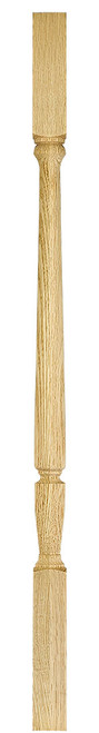 Ascension Stair Parts - 1-3/4"x41" Square Top Fluted Baluster - Red Oak - 2005F41