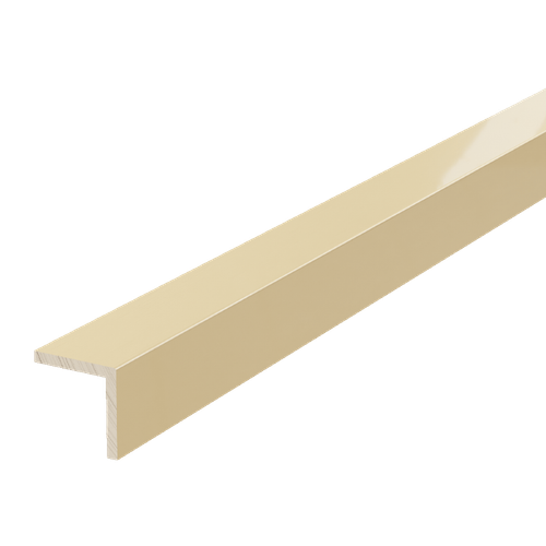 .5" Decorative Aluminum L-Channel, 72" Long - Polished Brass