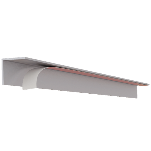 7/8" Designer DripEdge®, 14.50" Long - Brushed Aluminum