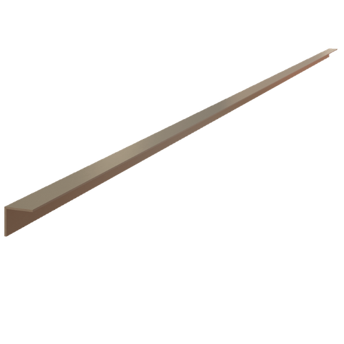 .875" Decorative Aluminum L-Channel, 72" Long - Warm Bronze