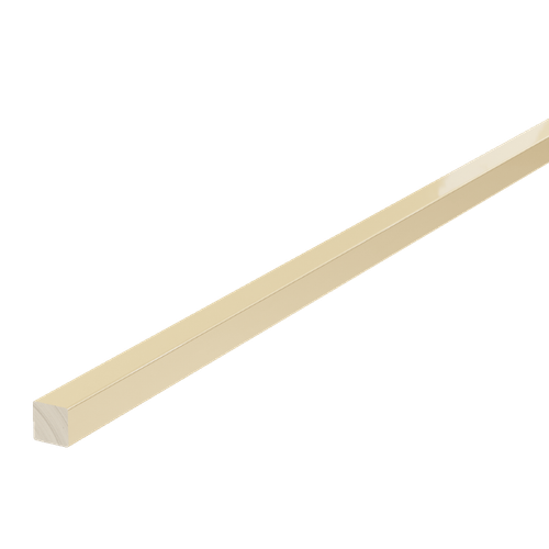 .25" Decorative Aluminum Bar, 72" Long - Polished Brass