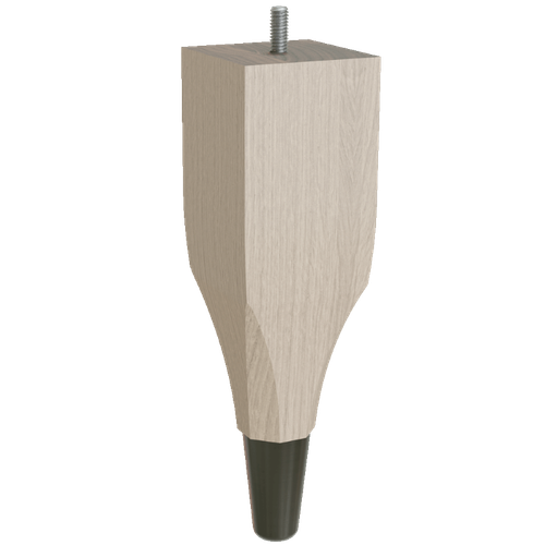 Calla Foot with Antique Brass Slipper Cup, 9" Height - White Oak