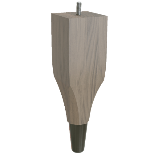 Calla Foot with Antique Brass Slipper Cup, 9" Height - Walnut