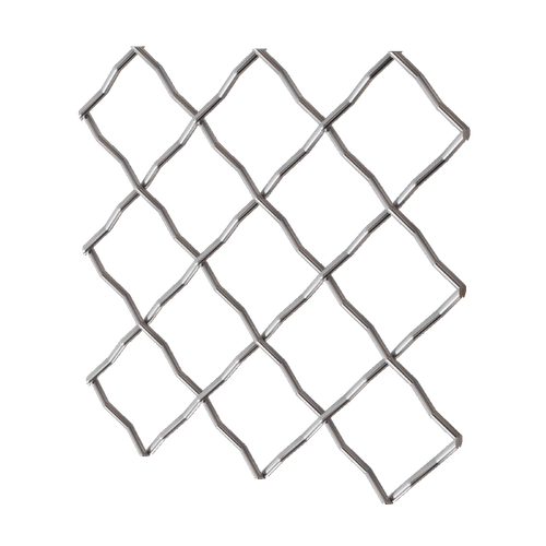 .75" Pressed Single Diamond Decorative Grille, 24" Wide x 72" Long Sheet - Stainless Look