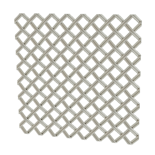 .375" Flat Fluted Diamond Decorative Grille, 36" Wide x 48" Long Sheet - Satin Nickel