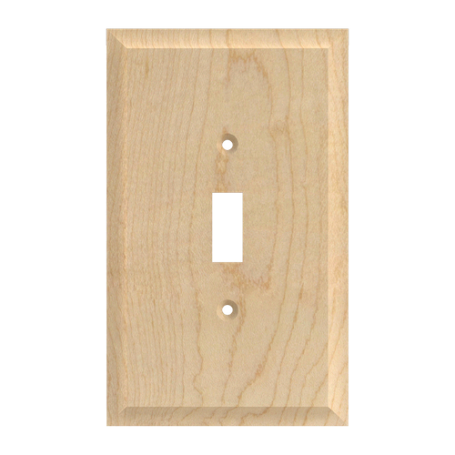Single Light Switch Plate - Hickory
