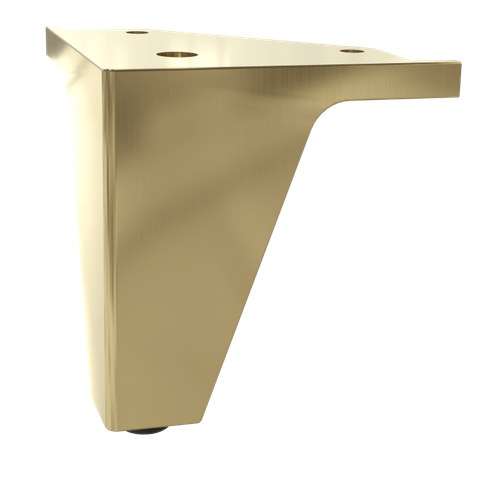 Apex Foot, 4" Height - Satin Brass