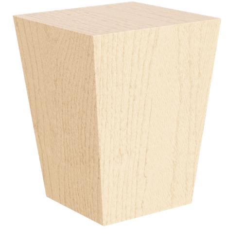 Tapered Bun Foot, 4.5" Height - Hard Maple